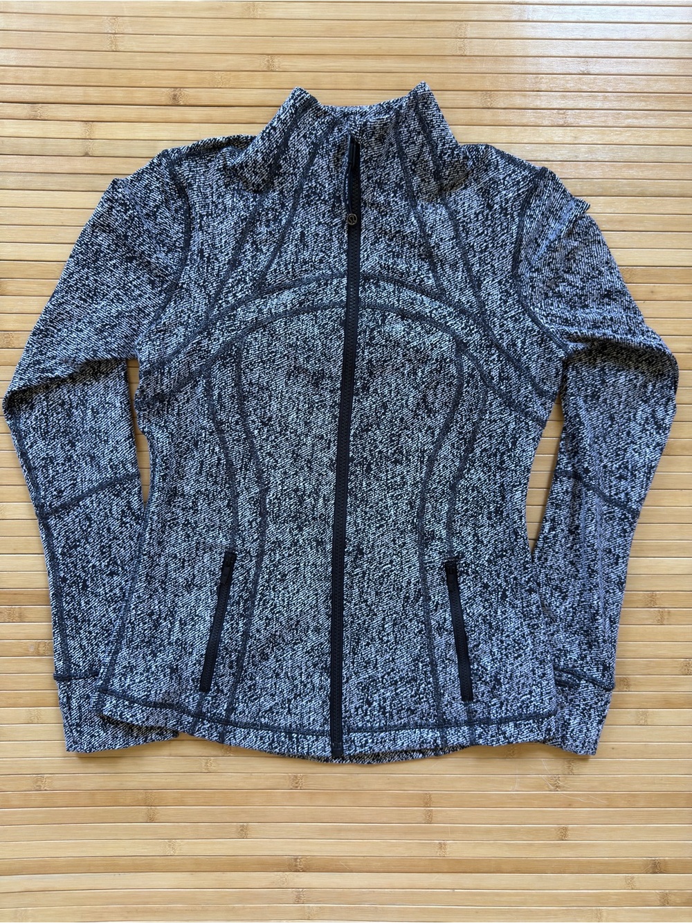 lululemon athletica Black & White Marled Full-Zip Jacket